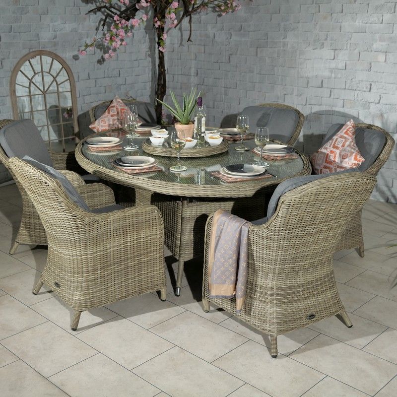 WENTWORTH 6 Seater Ellipse Imperial Dining Set
